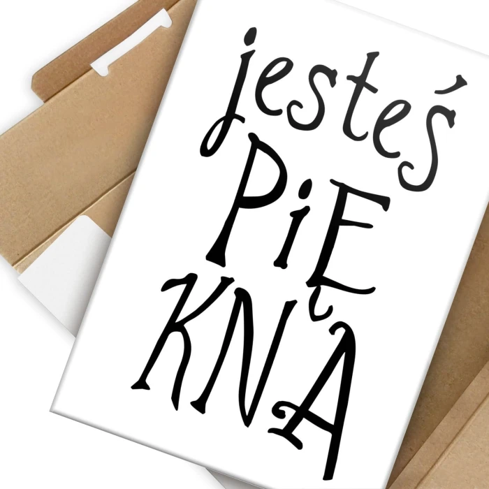 Plakat metalowy Jesteś piękna Prezent