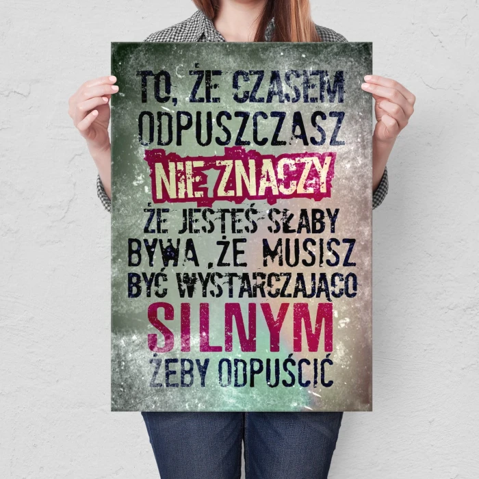 Plakat metalowy Czasem odpuść Prezent