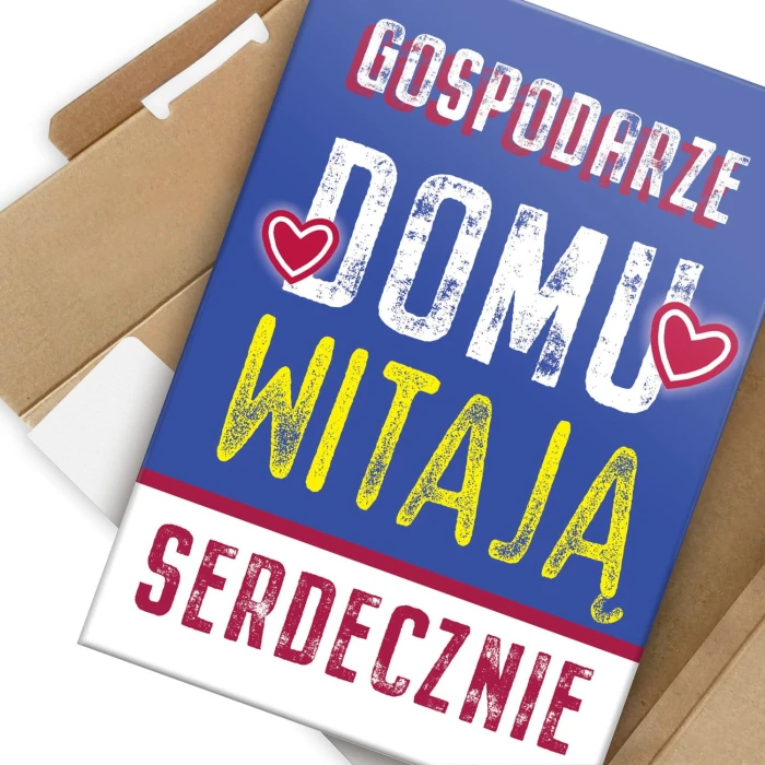 Plakat metalowy Witamy w domu Prezent