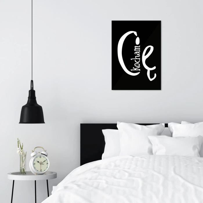 Plakat metalowy Kocham Cię Prezent