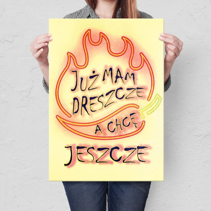 Plakat metalowy Już mam dreszcze Prezent