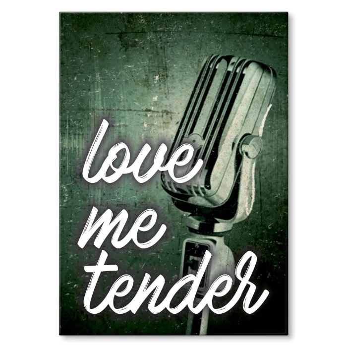 Plakat metalowy Love me tender Prezent