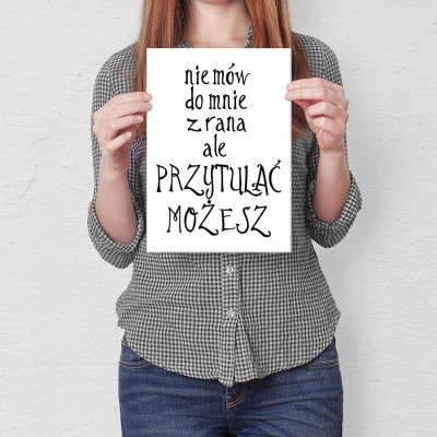 Plakat metalowy Nie mów do mnie Prezent