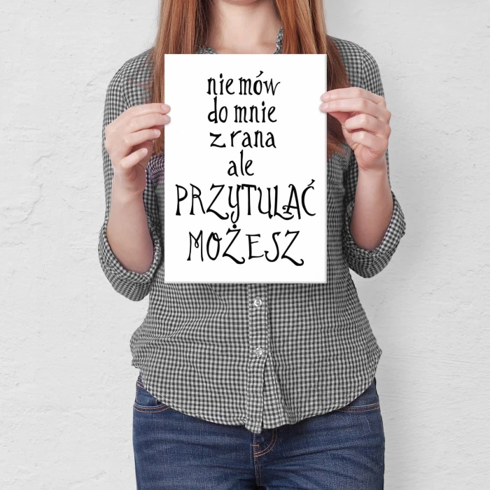 Plakat metalowy Nie mów do mnie Prezent