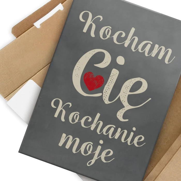Plakat metalowy Kocham Cię kochanie Prezent