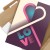 Plakat metalowy Serce Love Prezent