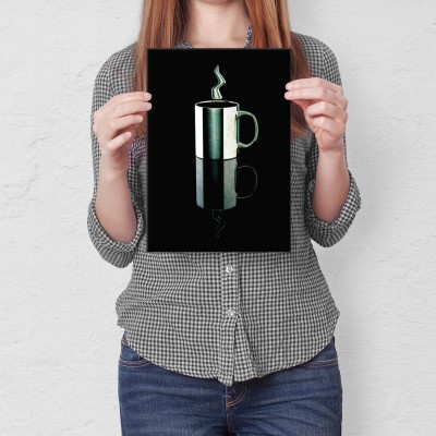 Plakat metalowy Kubek kawy Prezent