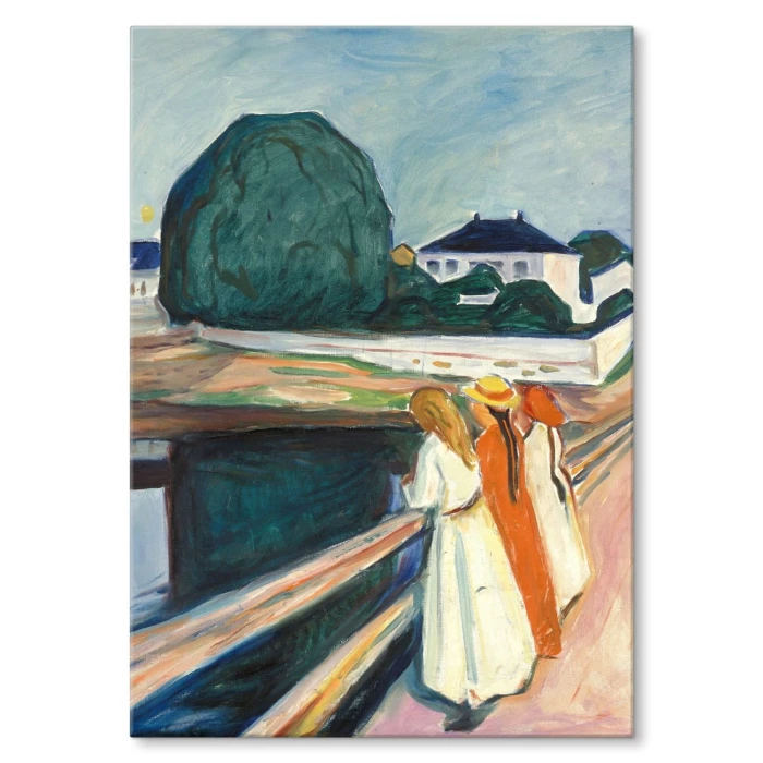 Plakat metalowy Edvard Munch Dziewczyny Prezent