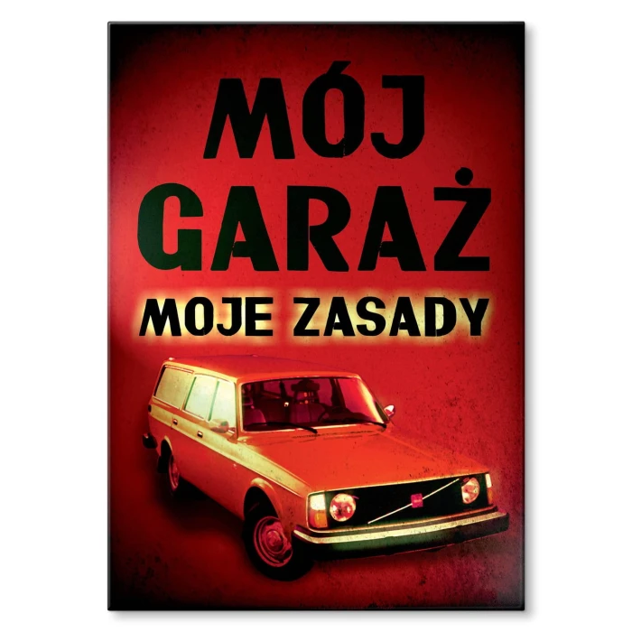 Plakat metalowy Mój garaż 245 Prezent