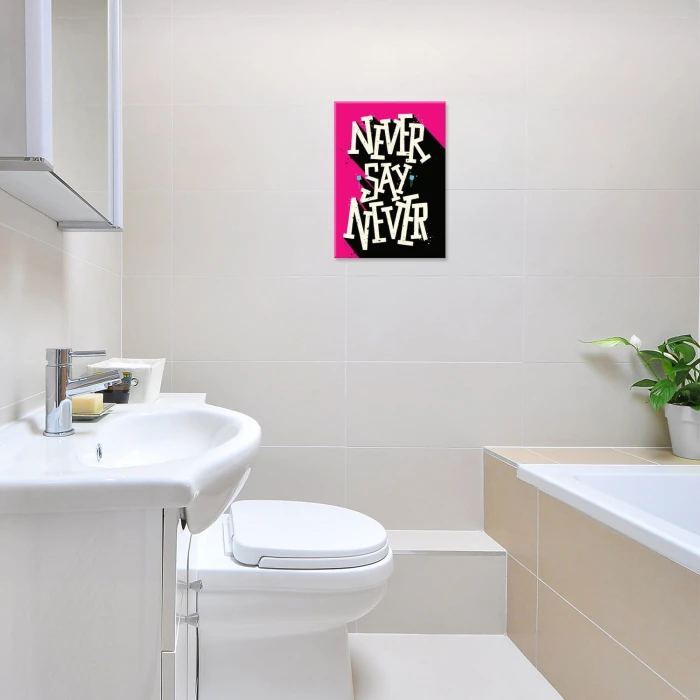 Plakat metalowy Nigdy nie mów nigdy Prezent