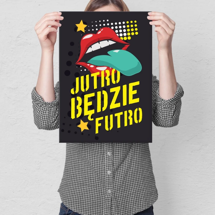 Plakat metalowy Jutro będzie futro Prezent