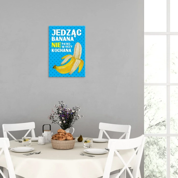 Plakat metalowy Nie patrz w oczy Prezent