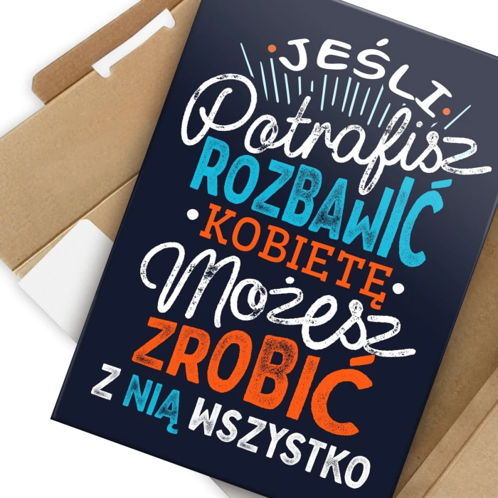 Plakat metalowy Jeśli potrafisz rozbawić Prezent