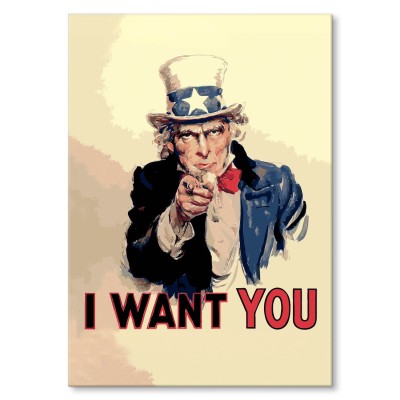 Plakat metalowy I want you Prezent