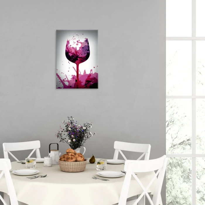 Plakat metalowy Kieliszek wina Prezent
