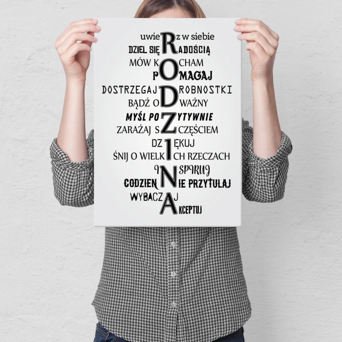 Plakat metalowy Rodzina Prezent