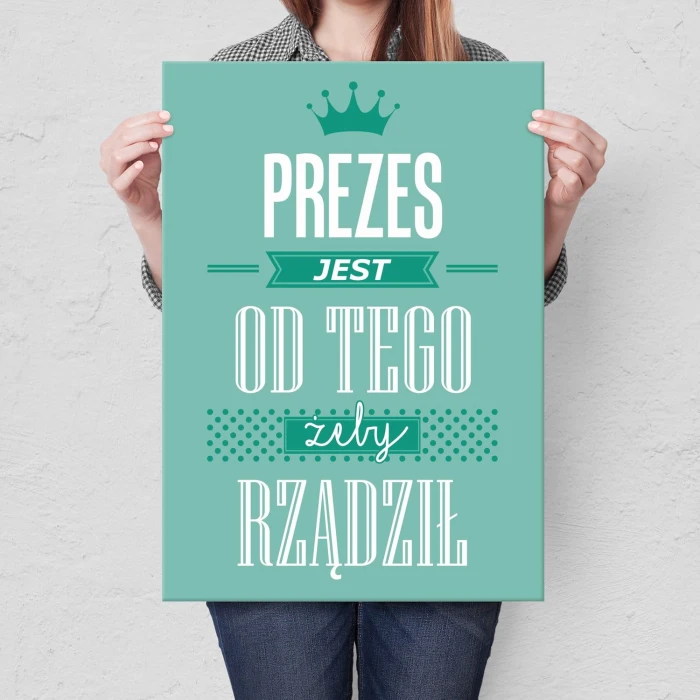 Plakat metalowy Prezes Prezent