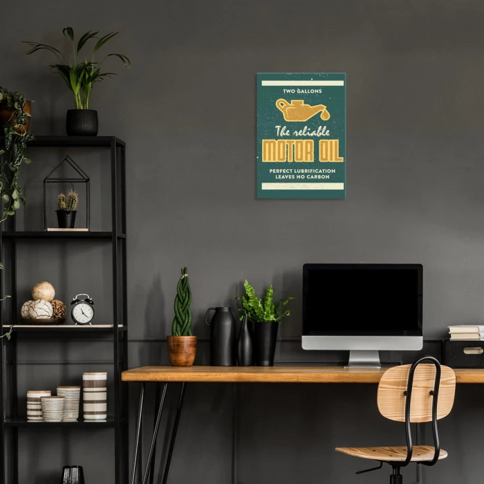 Plakat metalowy Motor Oil Prezent