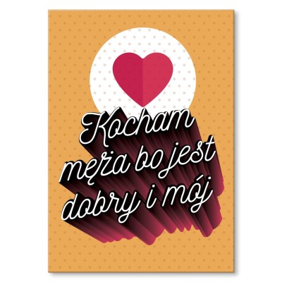 Plakat metalowy Kocham męża Prezent