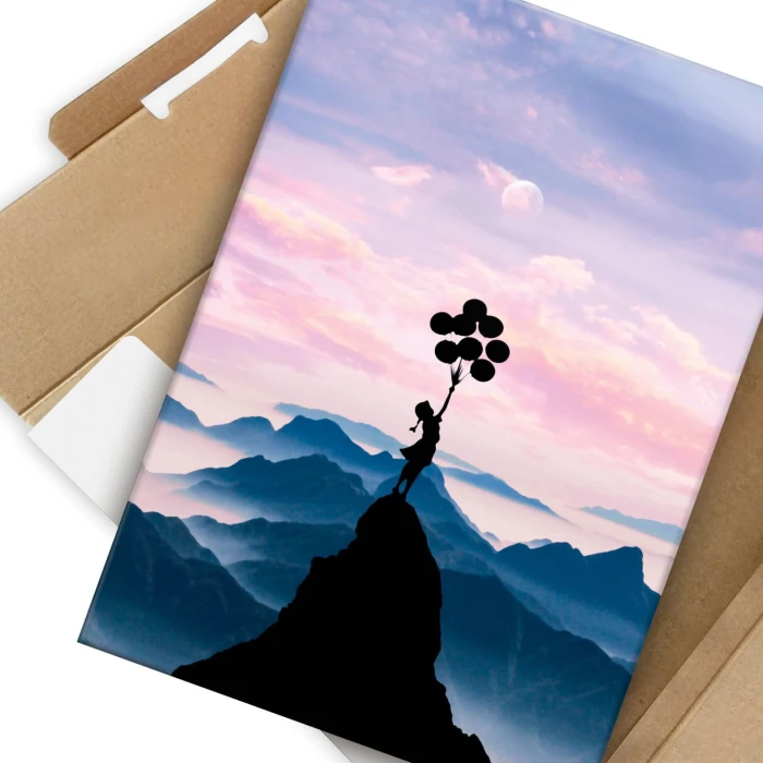 Plakat metalowy Mountain girl Prezent