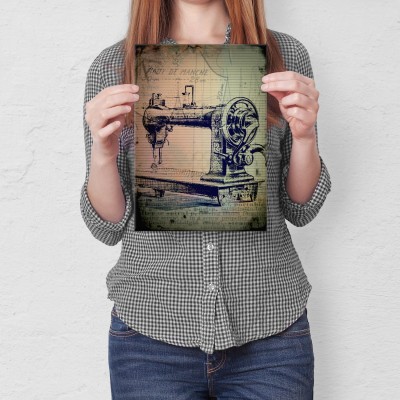 Plakat metalowy Maszyna do szycia Prezent