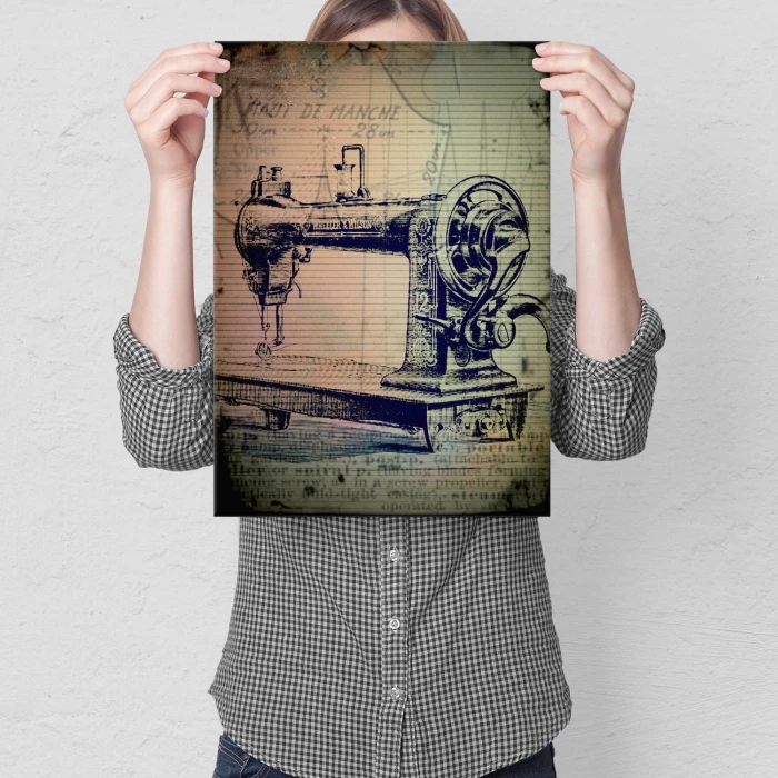 Plakat metalowy Maszyna do szycia Prezent