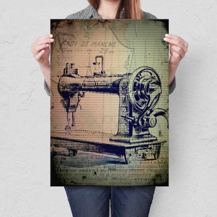 Plakat metalowy Maszyna do szycia Prezent