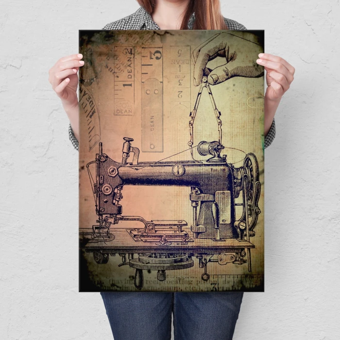Plakat metalowy Maszyna do szycia Prezent