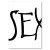 Plakat metalowy Sex napis Prezent