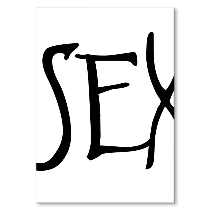 Plakat metalowy Sex napis Prezent