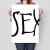 Plakat metalowy Sex napis Prezent
