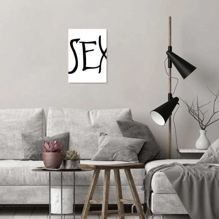 Plakat metalowy Sex napis Prezent