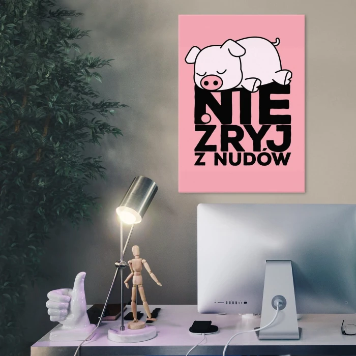Plakat metalowy Nie żryj z nudów Prezent