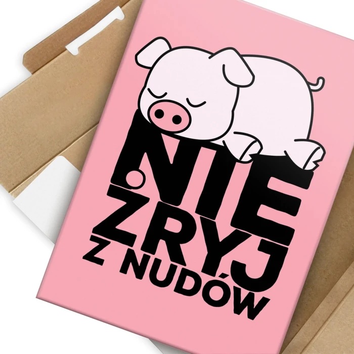 Plakat metalowy Nie żryj z nudów Prezent