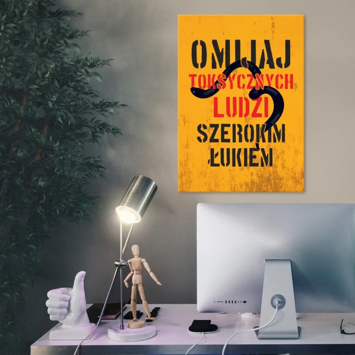 Plakat metalowy Omijaj toksycznych ludzi Prezent