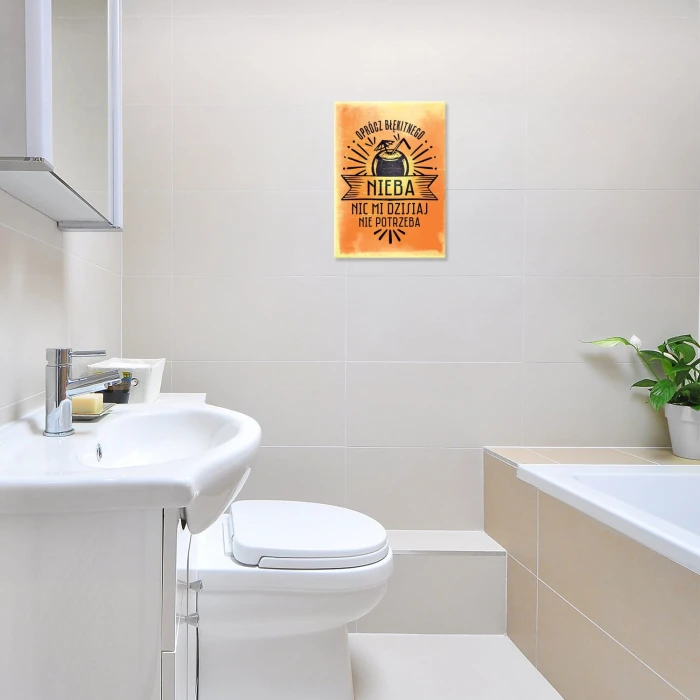 Plakat metalowy Oprócz błękitnego nieba Prezent