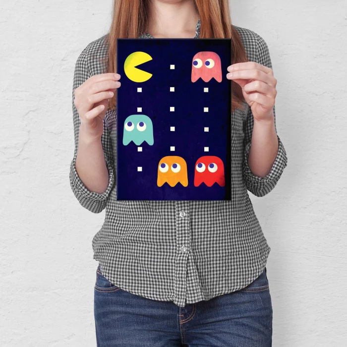Plakat metalowy Pacman Prezent