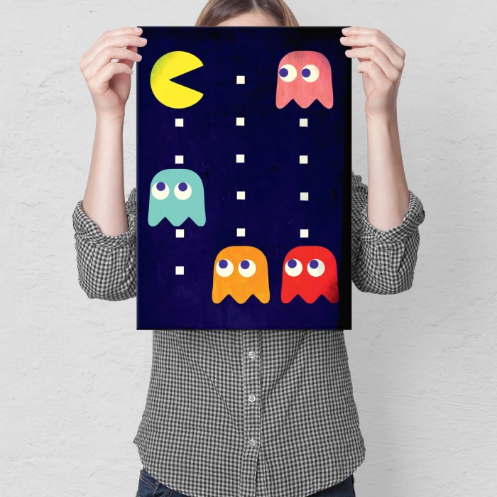 Plakat metalowy Pacman Prezent