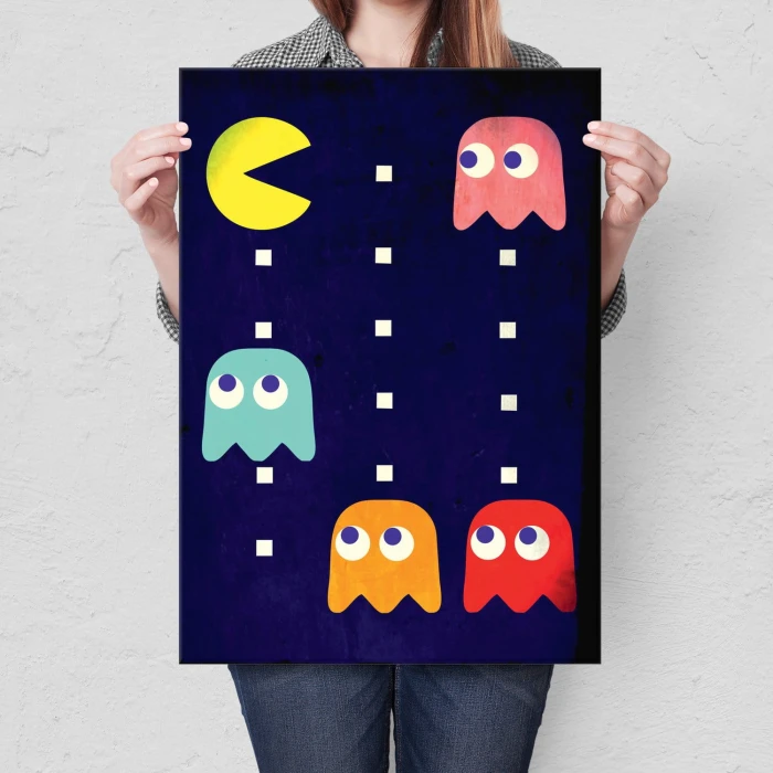 Plakat metalowy Pacman Prezent