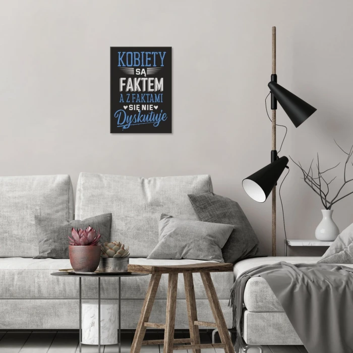 Plakat metalowy Kobiety są faktem Prezent
