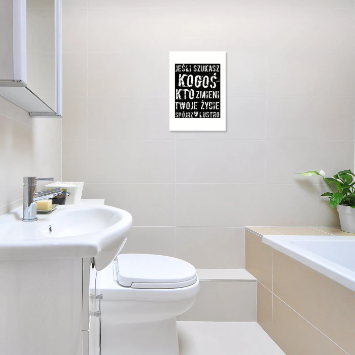 Plakat metalowy Spójrz w lustro Prezent