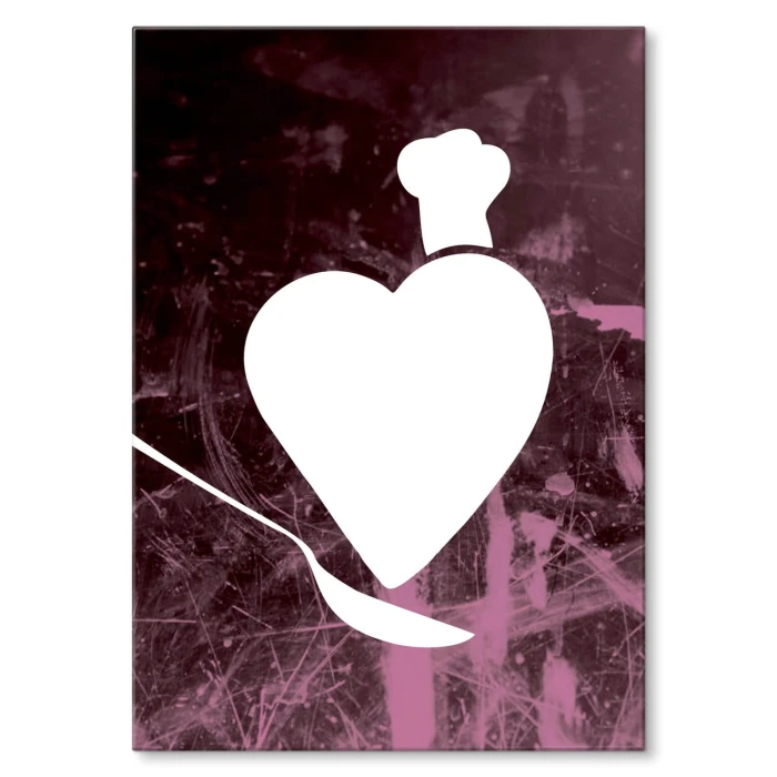 Plakat metalowy Ugotowane z sercem Prezent