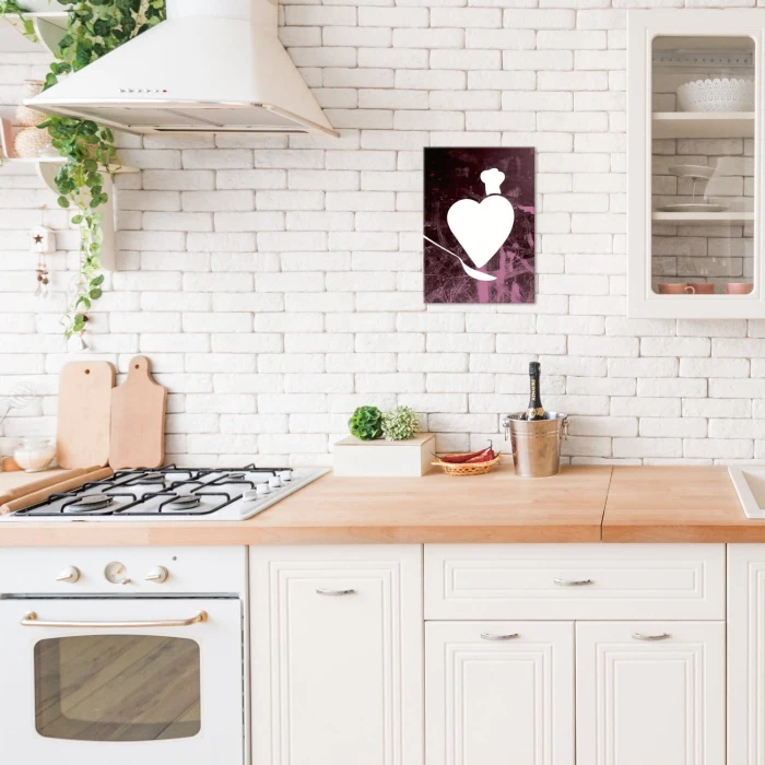 Plakat metalowy Ugotowane z sercem Prezent