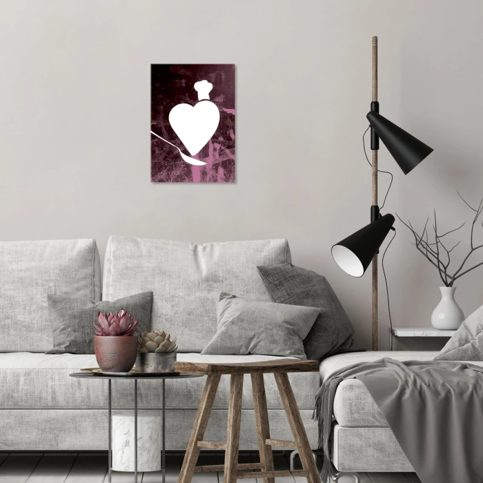 Plakat metalowy Ugotowane z sercem Prezent