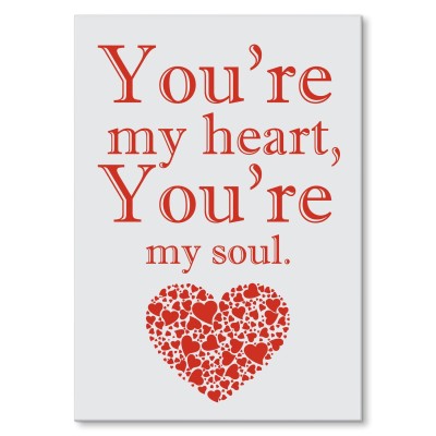 Plakat metalowy My hart , my soul Prezent