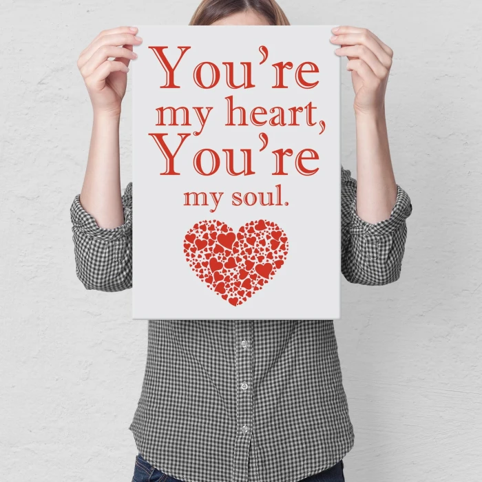 Plakat metalowy My hart , my soul Prezent