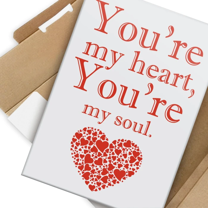 Plakat metalowy My hart , my soul Prezent