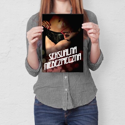 Plakat metalowy Seksualna niebezpieczna Prezent