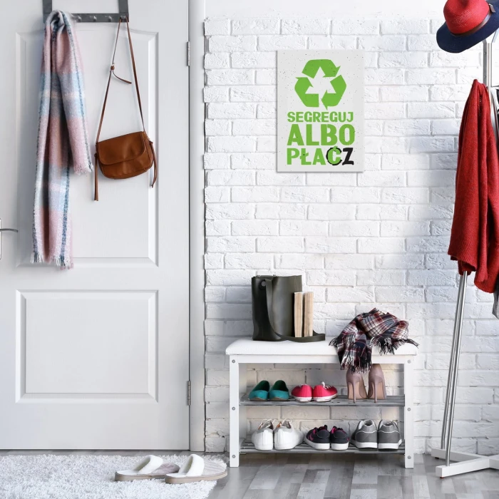 Plakat metalowy Segreguj śmieci Prezent