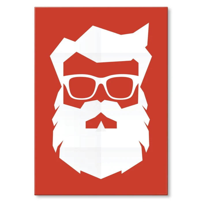 Plakat metalowy Santa Prezent